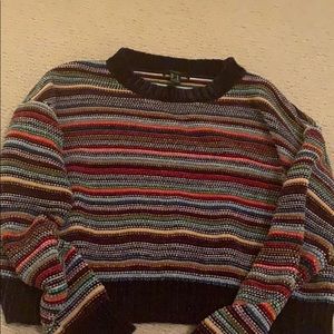 chenille striped sweater